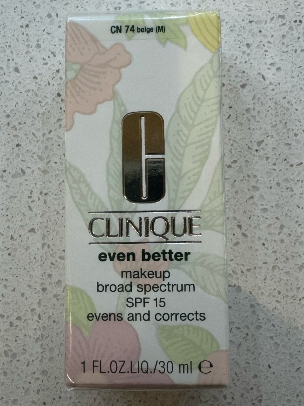 Clinique even better makeup broad spectrum SPF 15 evens and corrects CN74. beige